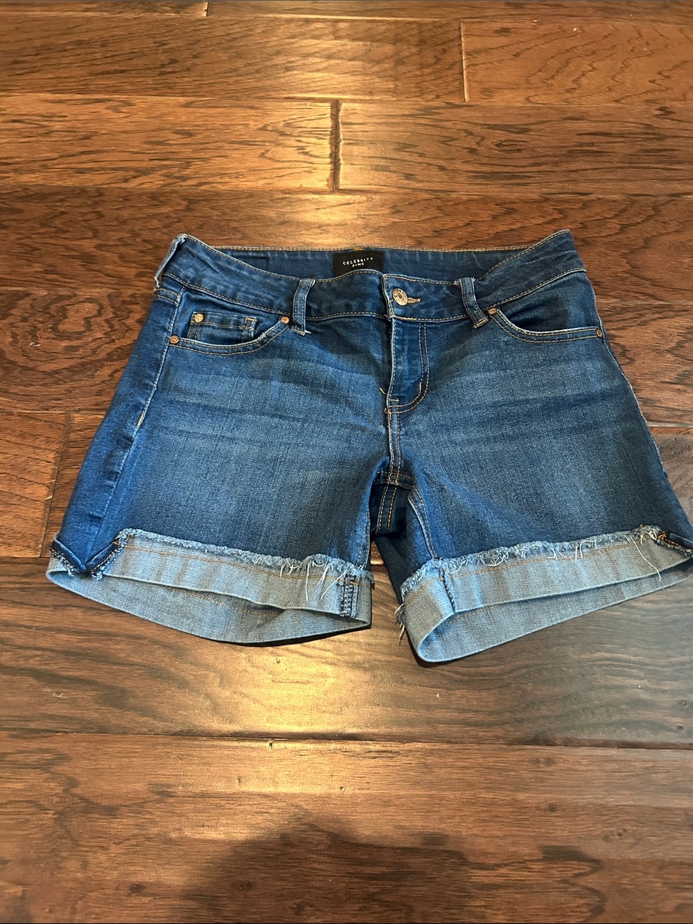 Celebrity Pink Denim Roll-Cuff Shorts